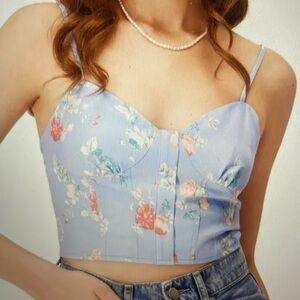 Zara floral corset top sz S